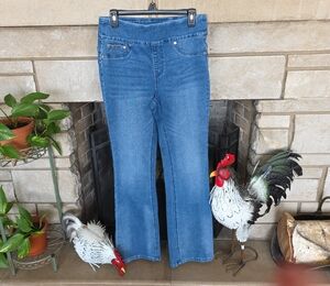 DG2 by Diane Gilman Flare Jeans in Classic Blue